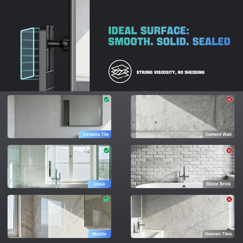 ENVTEK Porte Rasoir Retractable, rangement pratique dans la douche.