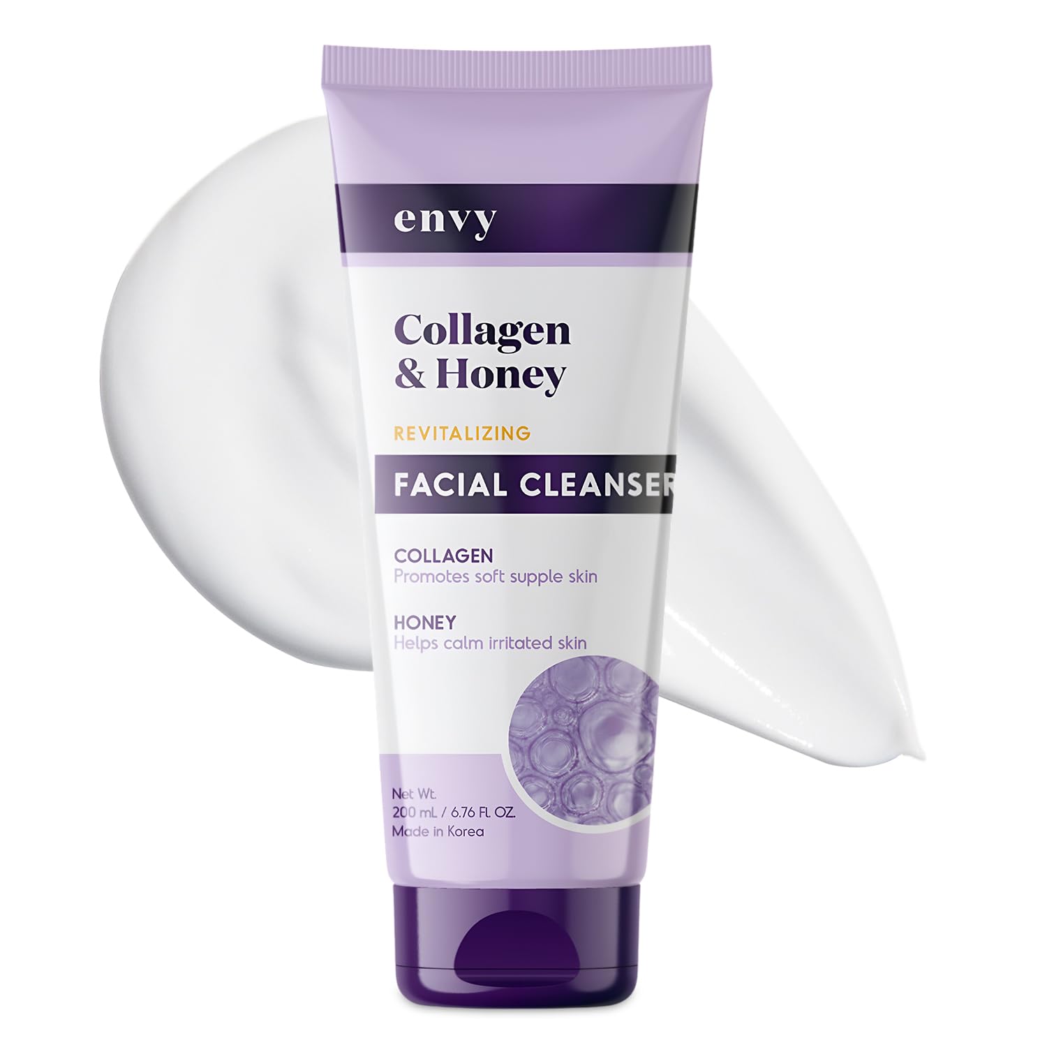 Envy Demaquillant Visage Collagène Miel – bouteille élégante, hydratation douce pour la peau.