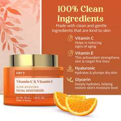 Emballage luxueux d'Envy crème visage, élégant sur la table de salle de bains.
