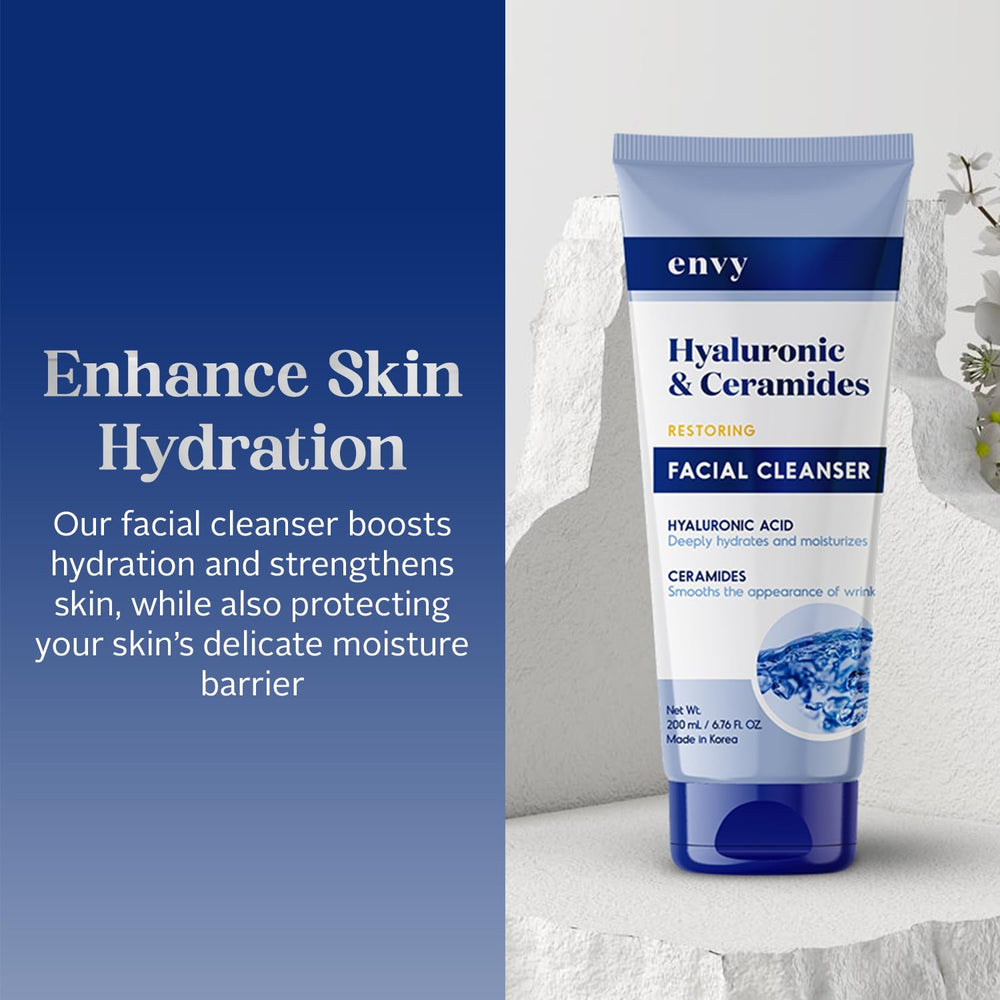 Étiquette Envy du nettoyant visage, formulation coréenne naturelle et sans parabènes