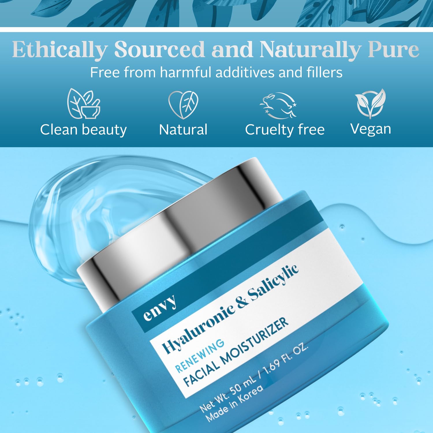 Formulation beauté propre et vegan d Envy sans parabènes ni OGM.