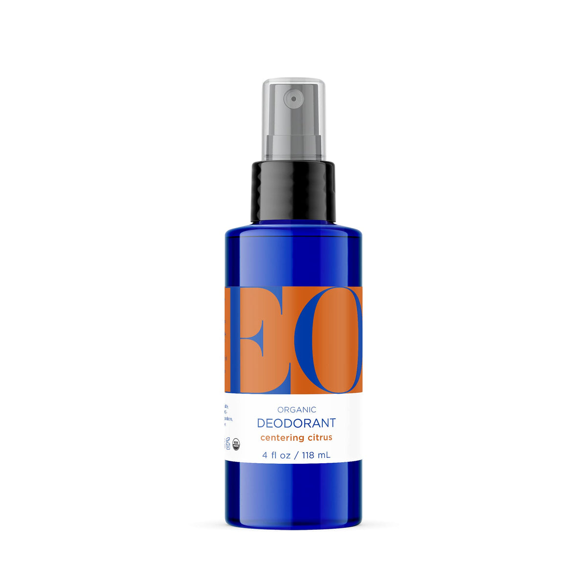 EO Déodorant Spray, bouteille 118 ml Citrus, fraîcheur durable après exercice.