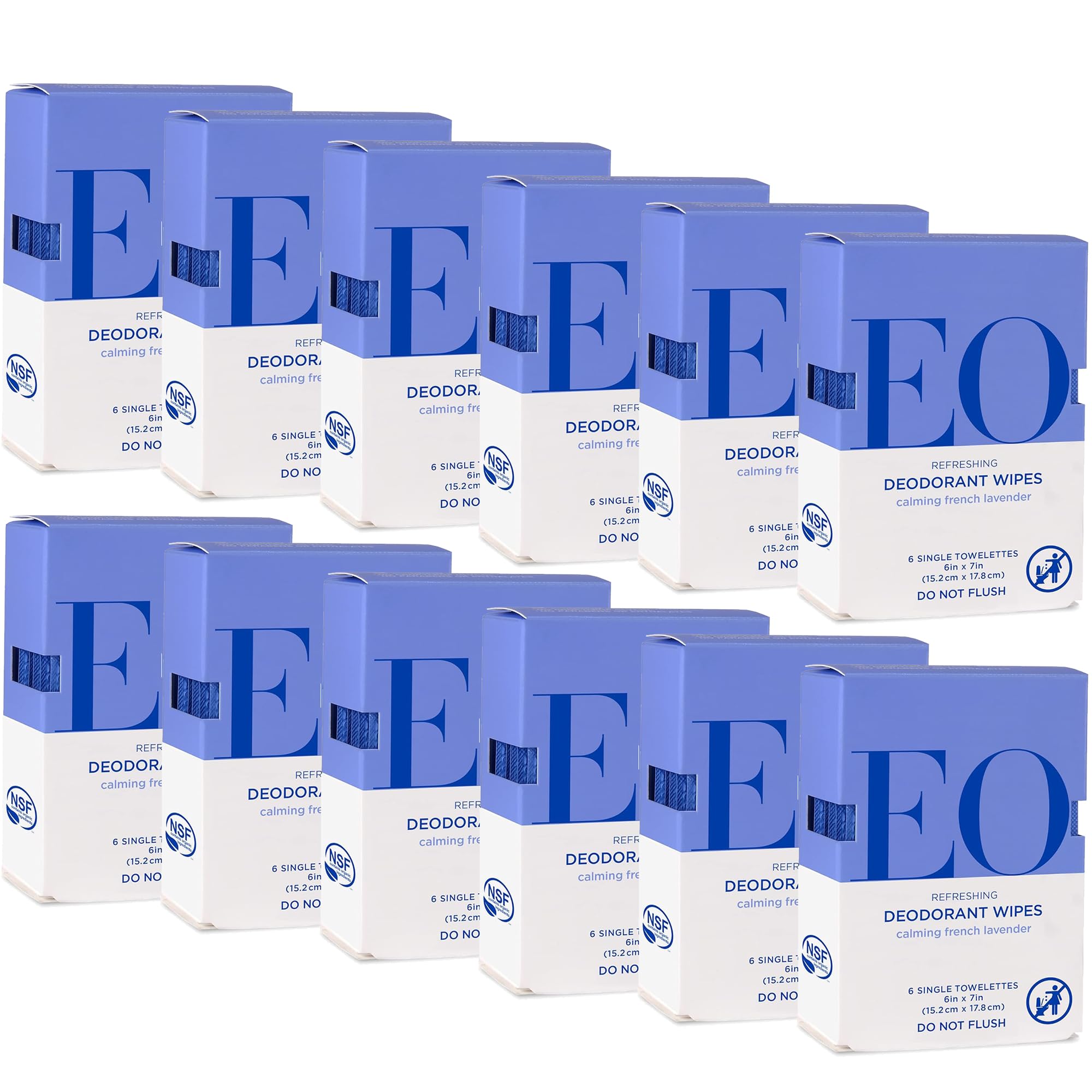 EO Lingettes deodorant naturelles lavande francaise - rafraichissement rapide en deplacement.