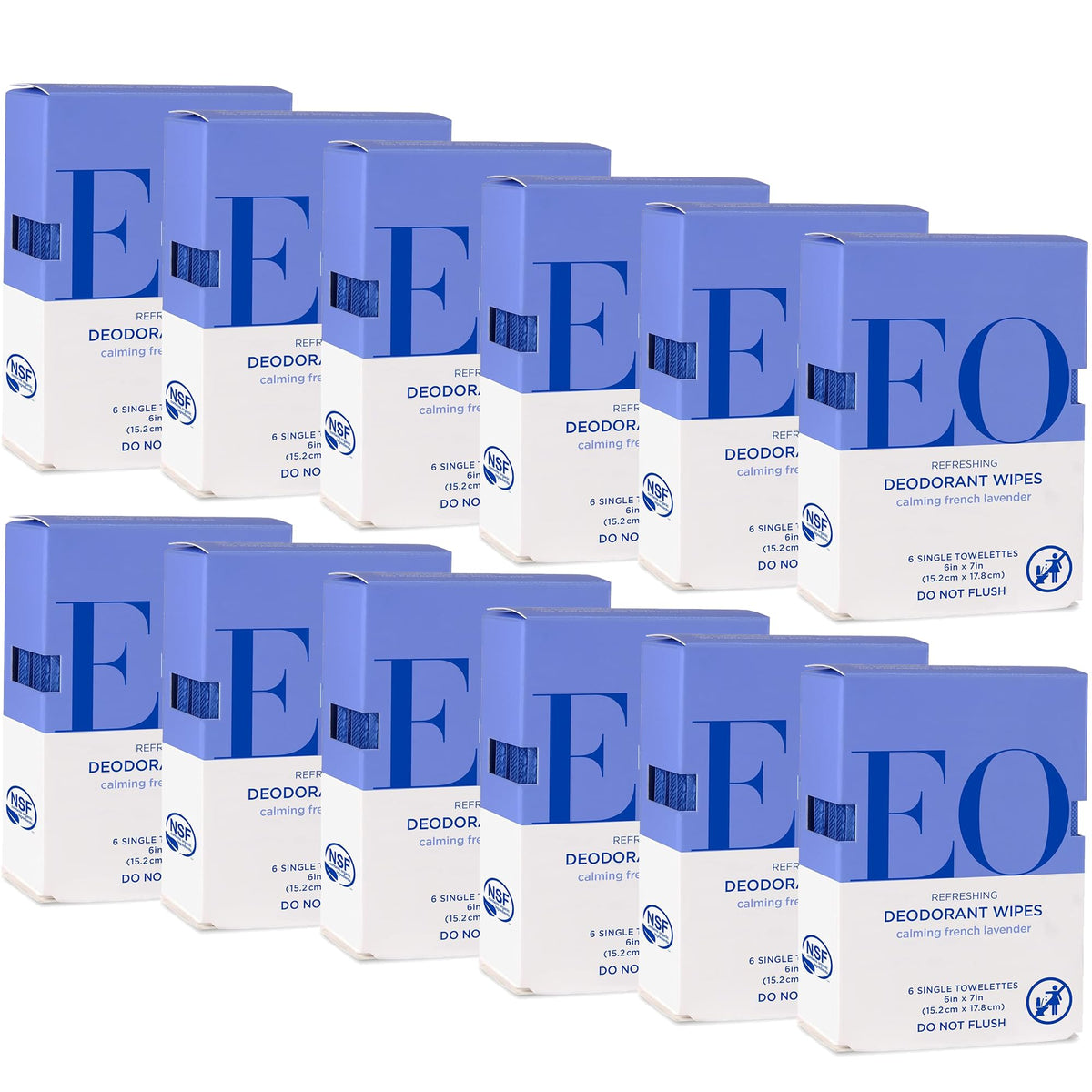 EO Lingettes deodorant naturelles lavande francaise - rafraichissement rapide en deplacement.