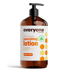 Lotion EO Citron et Menthe – bouteille de 946 ml prête à hydrater quotidiennement.