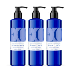 EO Lotion Corps Lavande, bouteille, hydrate la peau en douceur.