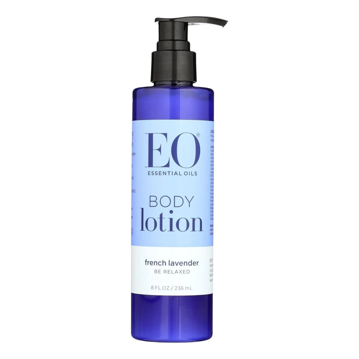 Lotion corporelle EO à la lavande française, bouteille 236 ml, hydrate durablement