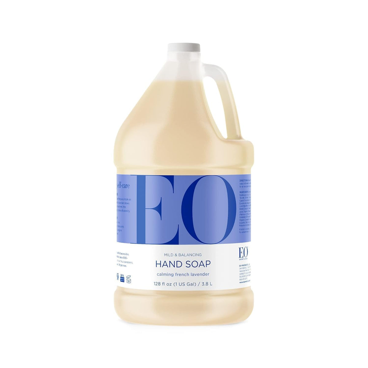 EO savon mains lavande française, flacon prêt à l'emploi pour lavage quotidien.