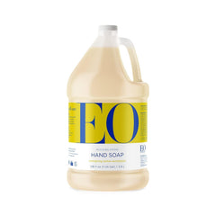 EO Savon mains citron-éucalyptus en bouteille 1 galon, nettoyage doux et rafraîchissant au quotidien.