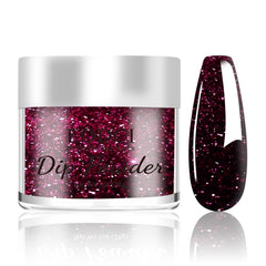 EODCI Poudre Dip paillette rouge vin pour une manucure durable et glamour.
