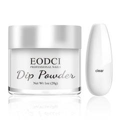 eodci Dip Powder Clear — bouteille prête à l’application rapide sur ongles.