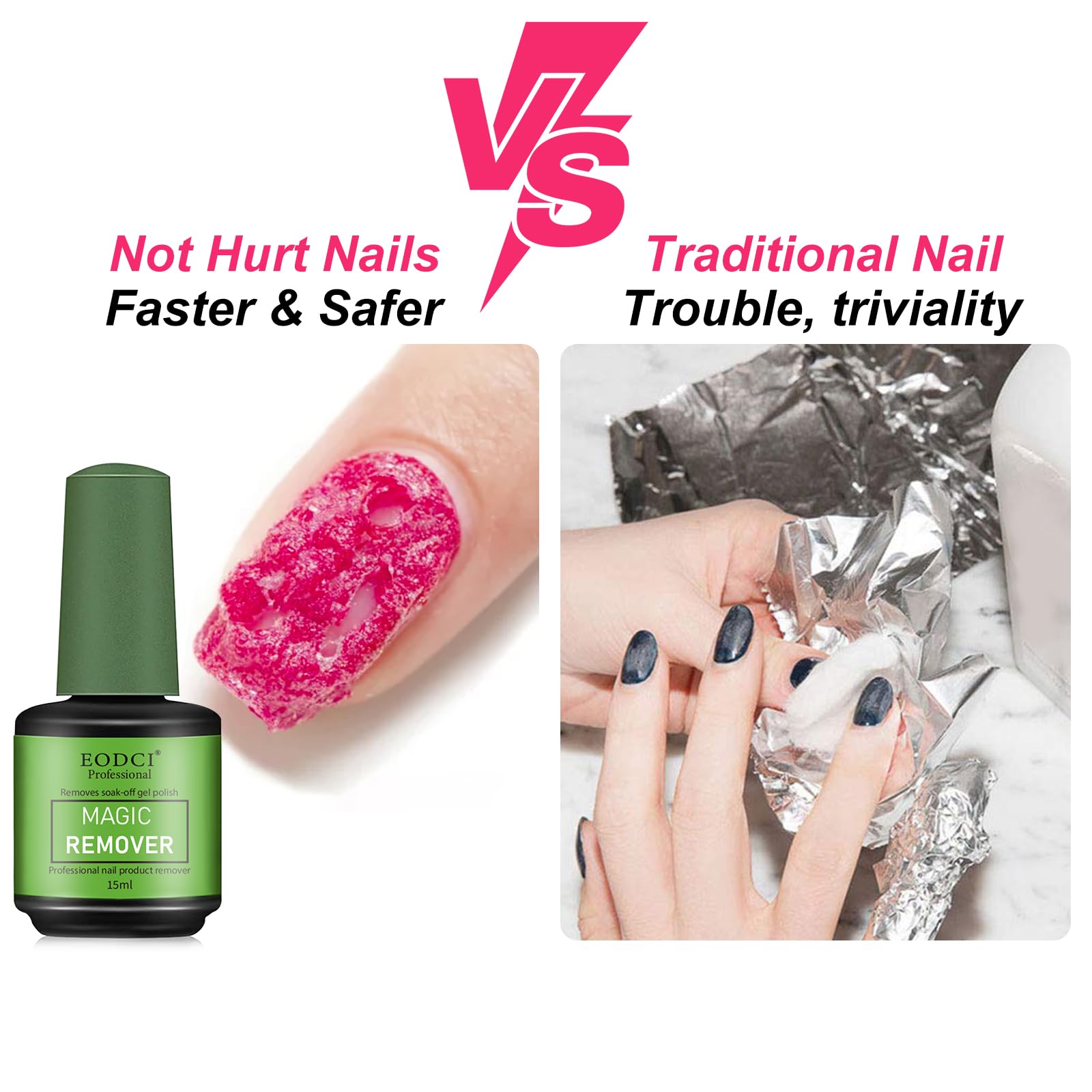 Dissolvant gel Eodci pour ongles à domicile.