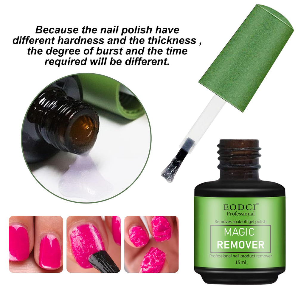 Ensemble de dissolvant gel Eodci, pratique à la maison.