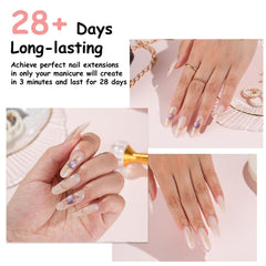 Gel Poly EODCI 60 g pour ongles carrés, finition nette et chic.