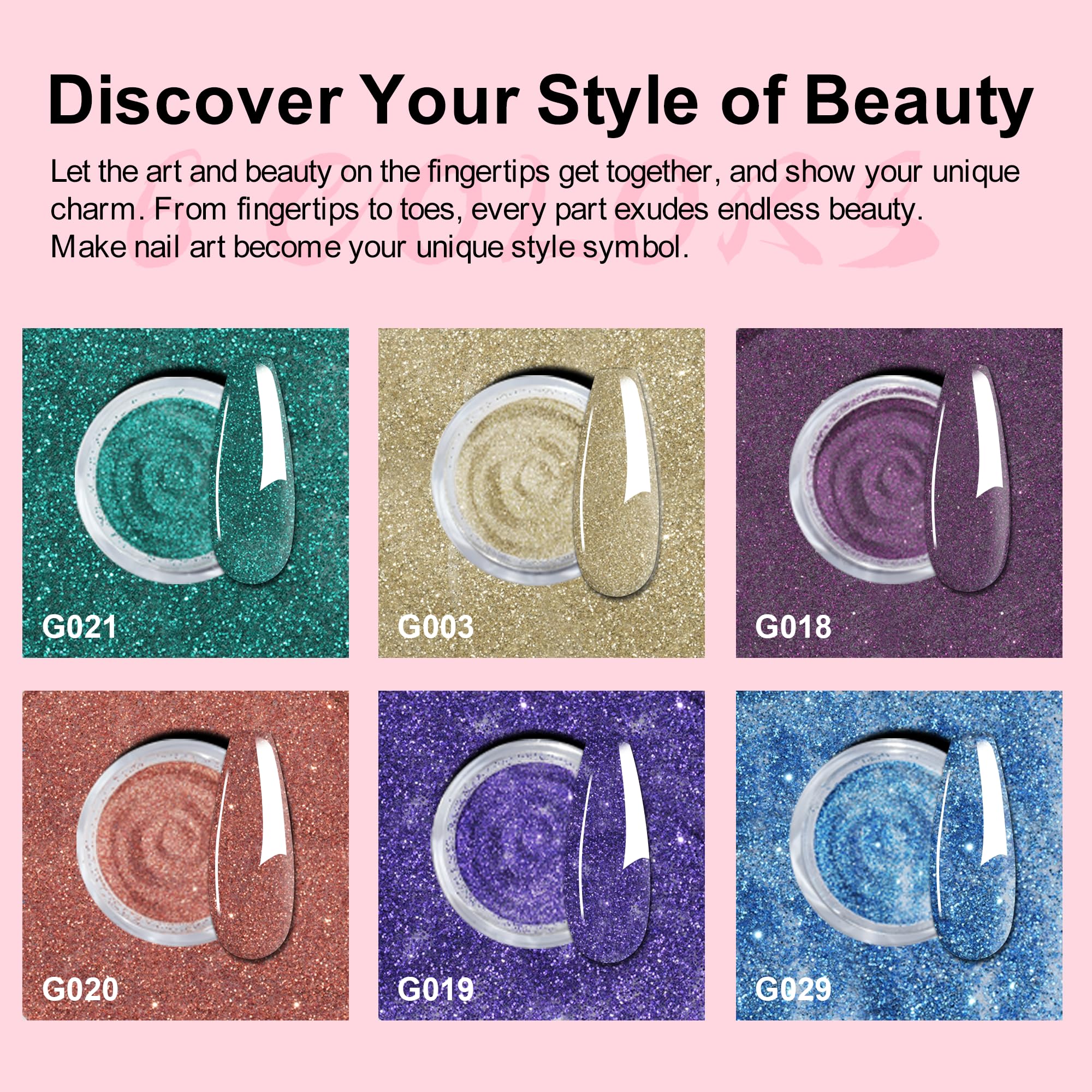 Poudre Eodci bleu étincelant pour un look glamour durable