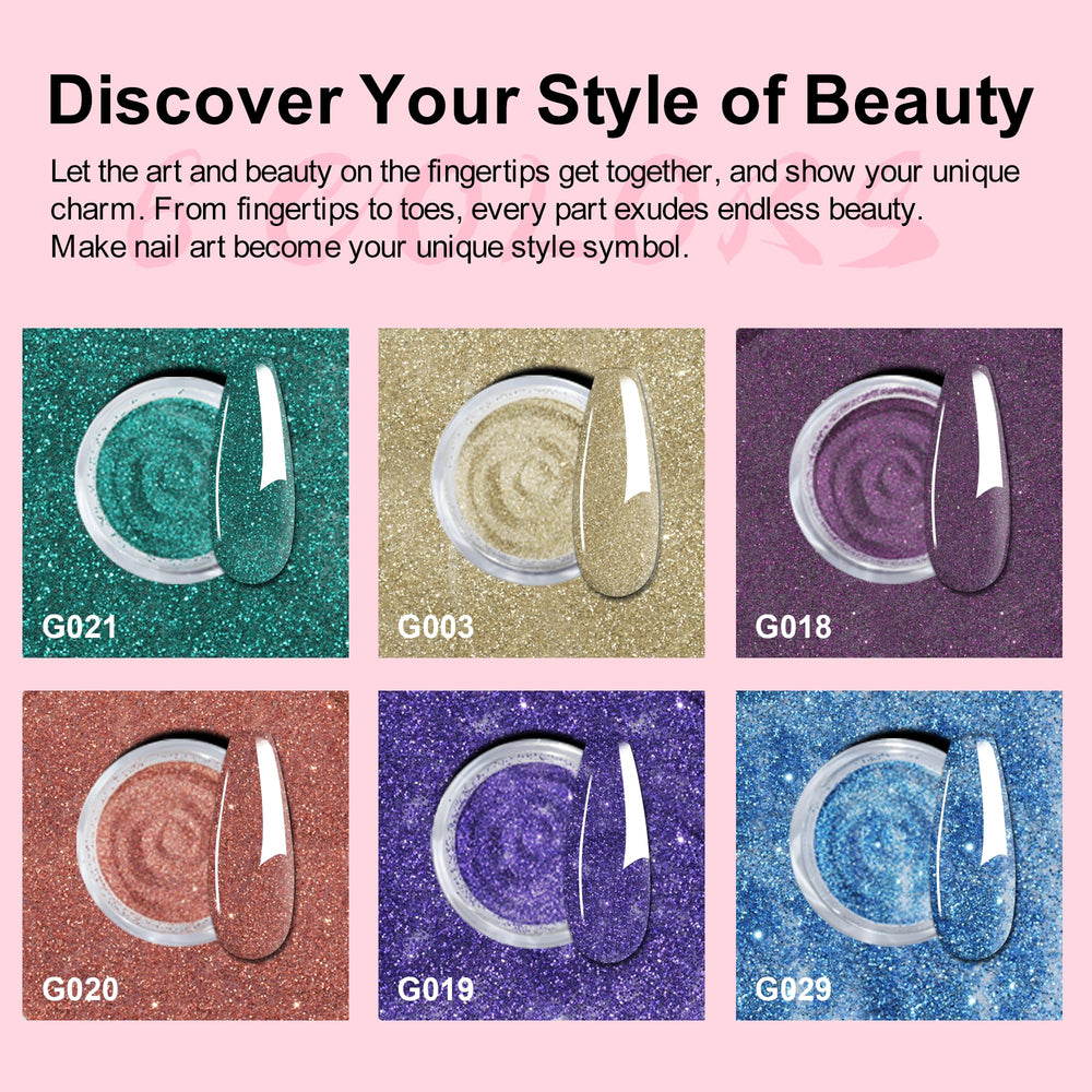 Poudre Eodci bleu étincelant pour un look glamour durable