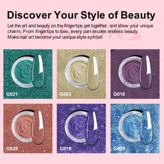Poudre Eodci bleu étincelant pour un look glamour durable