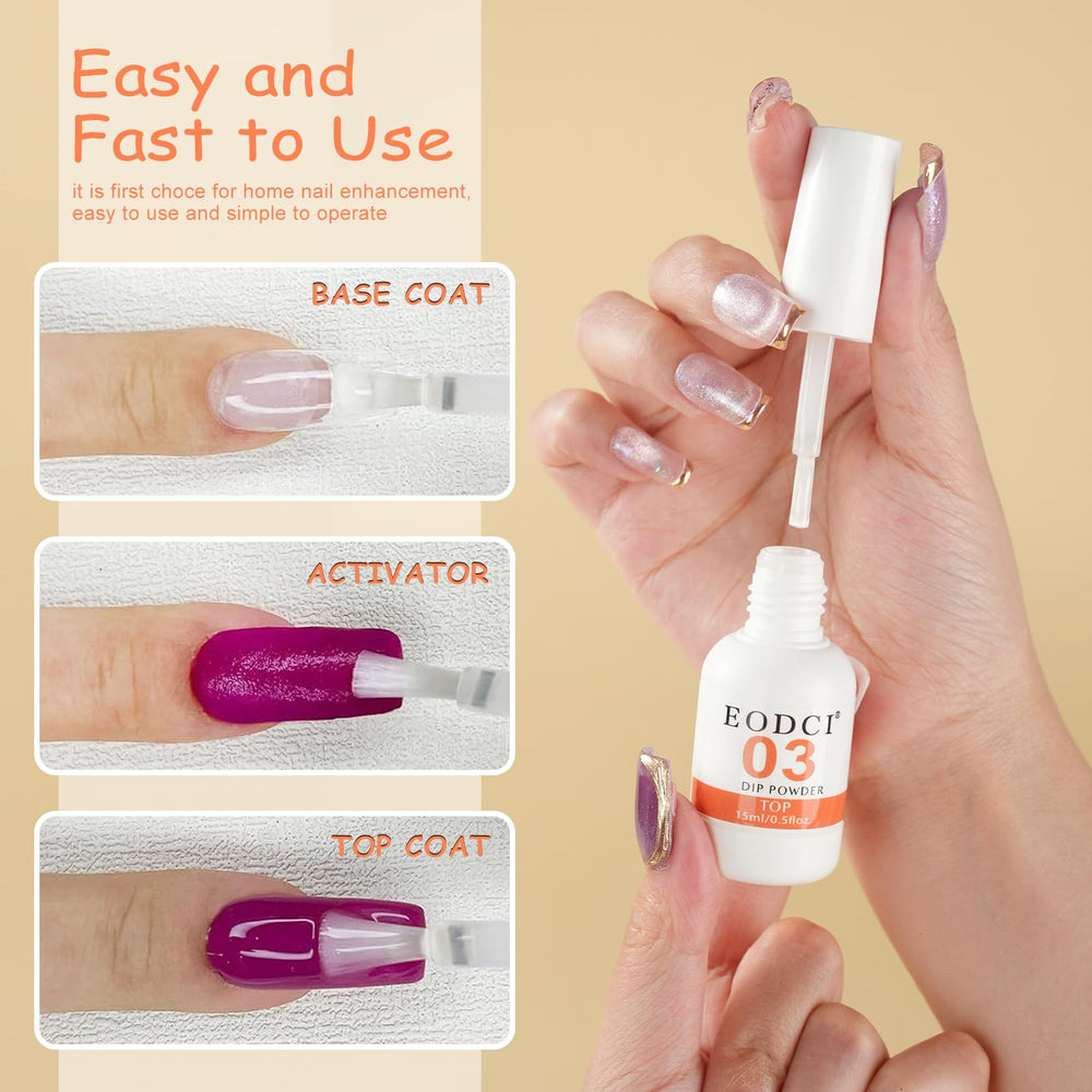 EODCI set poudre d immersion 15ml, grande capacité pour salon.