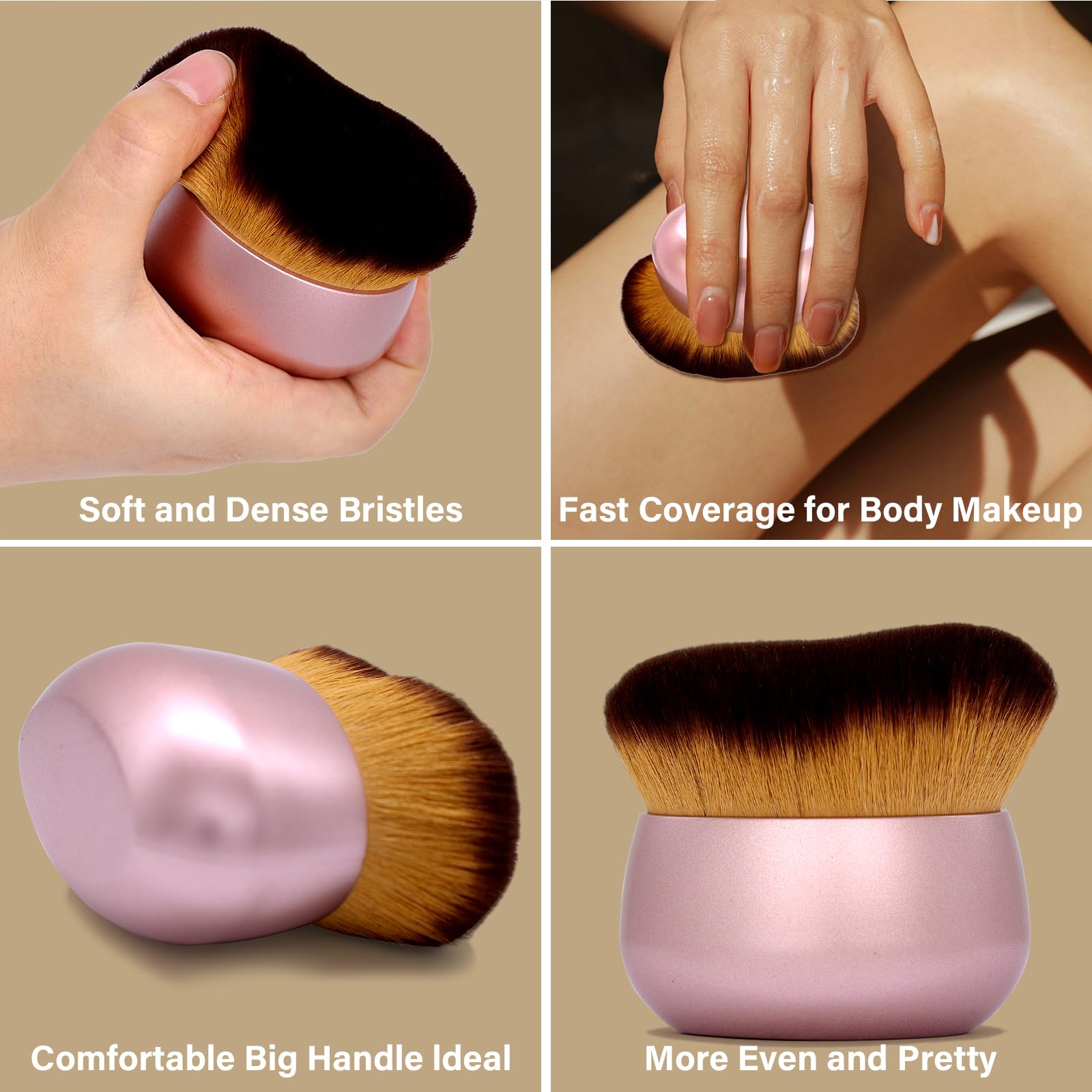 Poils durables et faciles à nettoyer sur le pinceau Kabuki EOICCEOH.