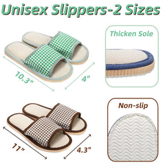 Chaussons Eorbow lin coton: tissu respirant pour pieds secs et frais à la maison.
