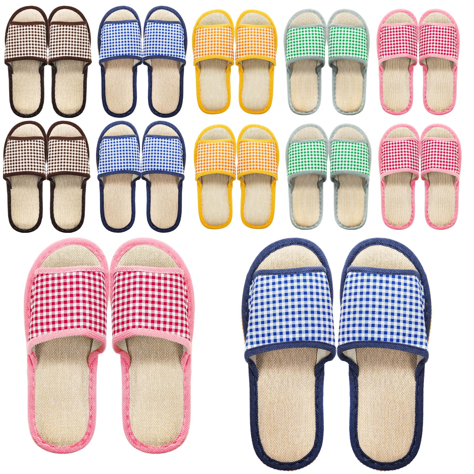 Chaussons Eorbow pour maison: 10 paires variées offrant confort pour les invités.