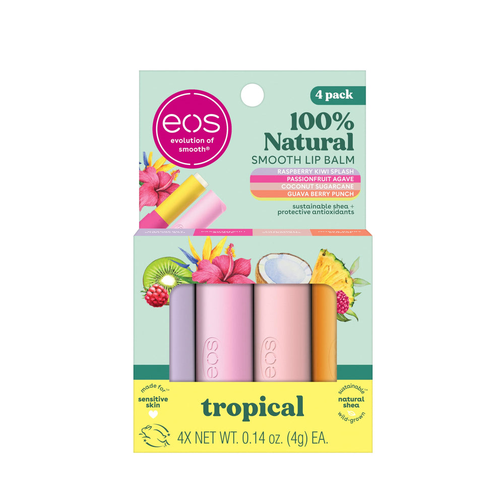 EOS baume à lèvres Framboise Kiwi Splash hydratation et parfum fruité.