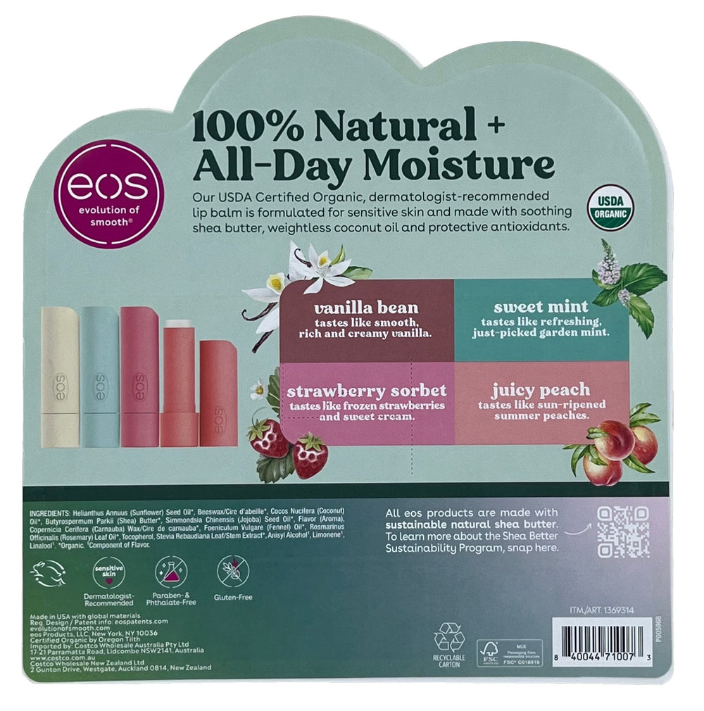EOS Best of eos Baume à Lèvres menthe douce photo-produit: confort léger pour lèvres