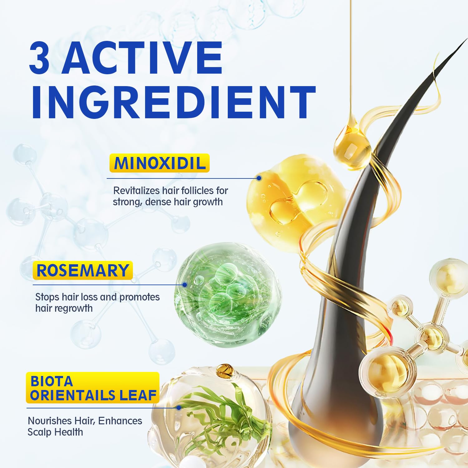 Application précise et dosage facile avec Eozier Minoxidil