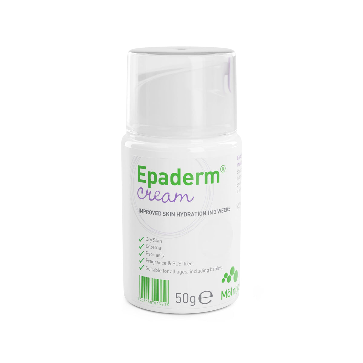 Epaderm Crème 50 g, texture onctueuse pour hydrater durablement la peau.