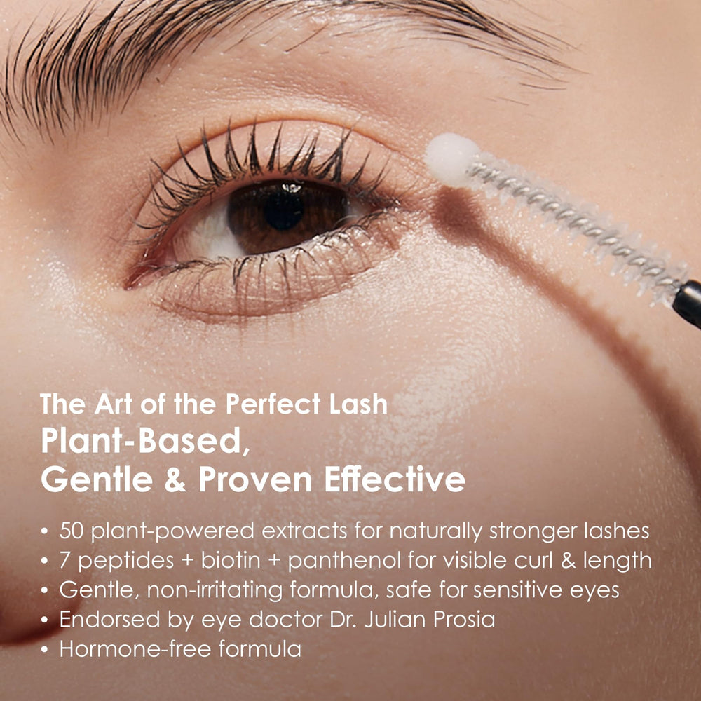 Applicateur double-brosse EPAIS, stimule les racines et le corps des cils pour un soin précis.