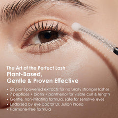Applicateur double-brosse EPAIS, stimule les racines et le corps des cils pour un soin précis.