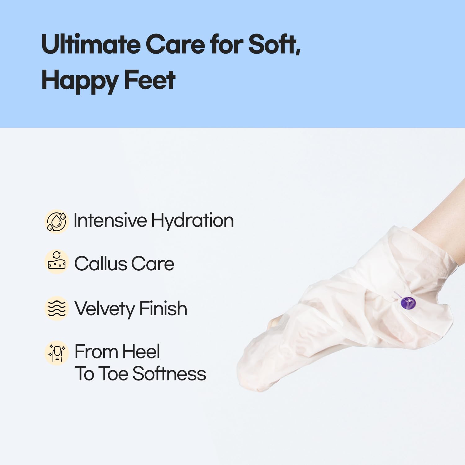 Epielle chaussettes-pieds hydratation-profonde: peau plus douce après utilisation.