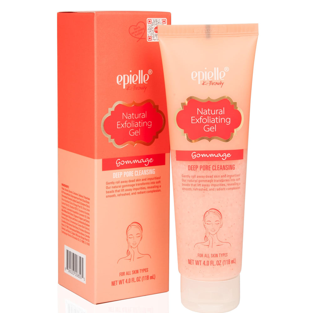 Epielle Gommage Gel Visage, bouteille 2-pack: exfolie en douceur pour peau nette.