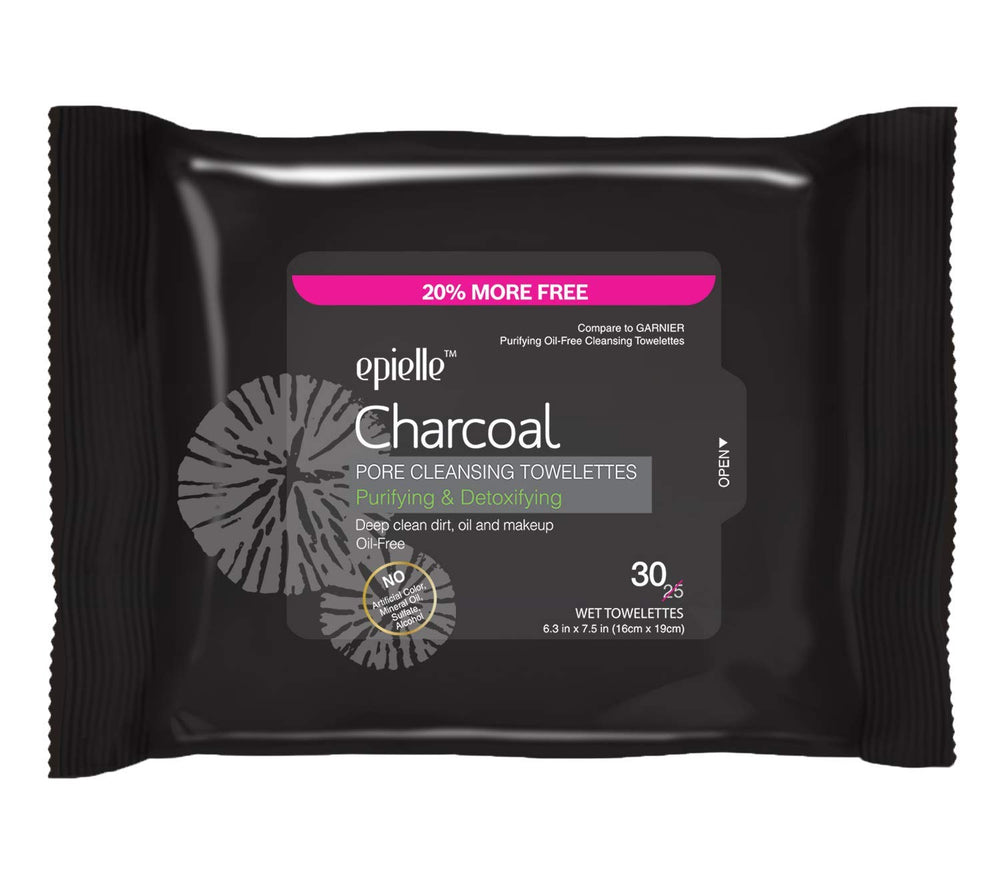 Paquet ouvert Epielle Charbon prêt pour un nettoyage rapide des pores