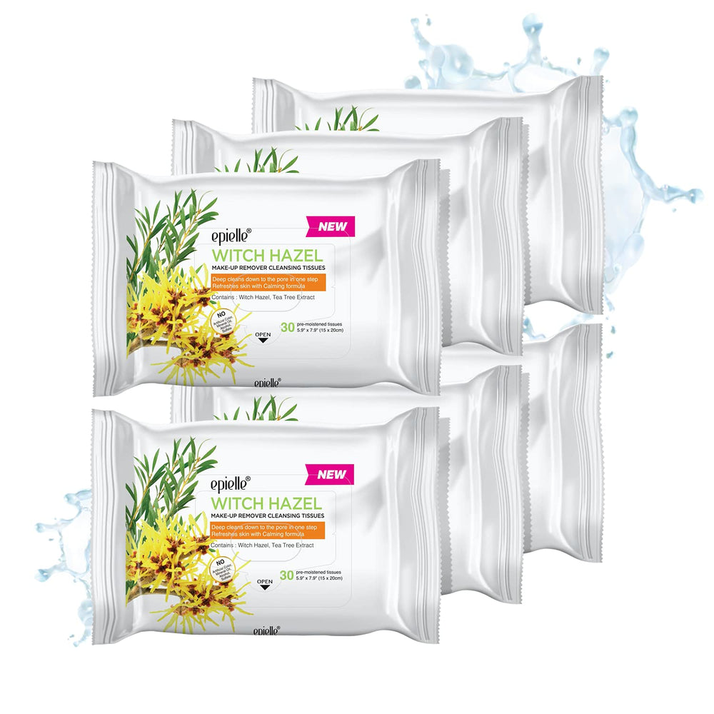 Lingettes démaquillantes Epielle à hamamelis pour un démaquillage doux et efficace.