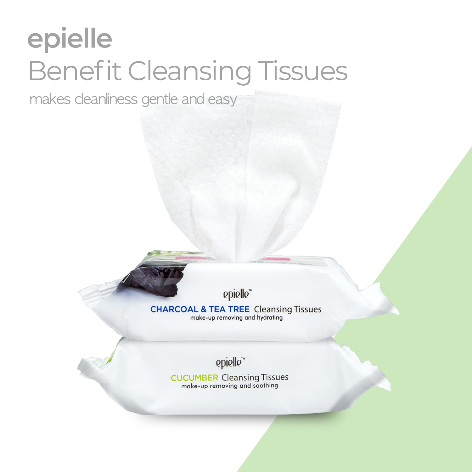 Epielle makeup remover wipes close up fibers cleanse gently and remove oils