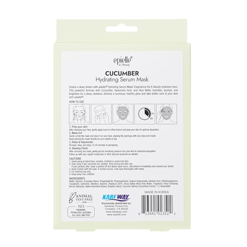 Epielle masque-feuilles-concombre apaisement peau sensible après activité.