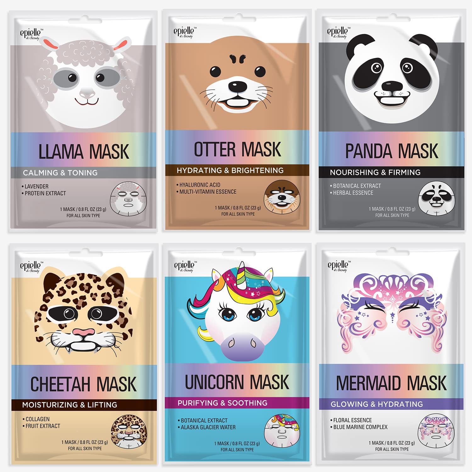 Epielle masque visage loutre : hydratation légère et détente agréable.