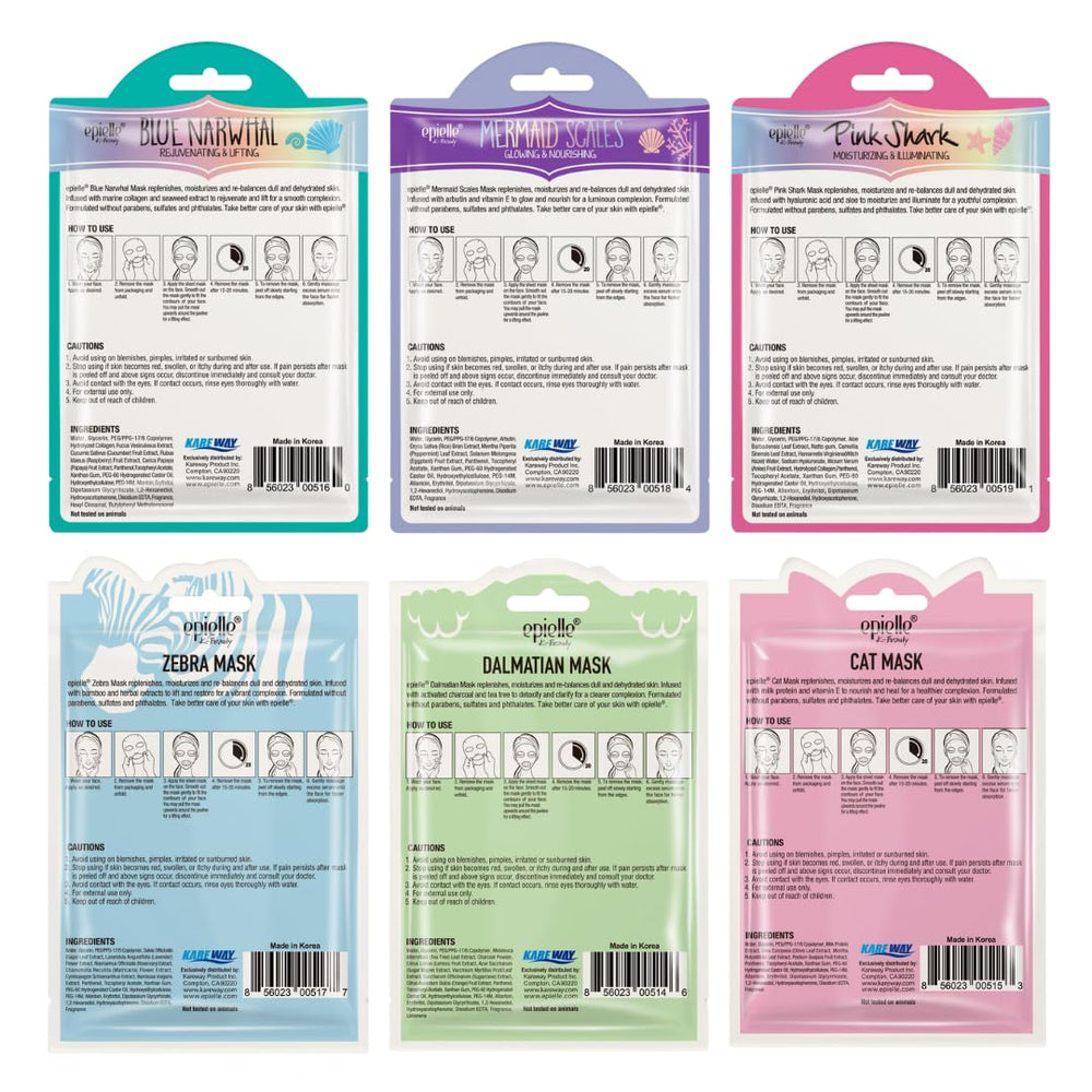 Epielle masque visage design varie 3 kit cadeau spa pour fetes