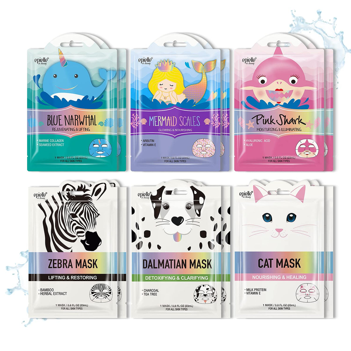 Epielle masque visage zebre hydratation legere et soin rapide a domicile