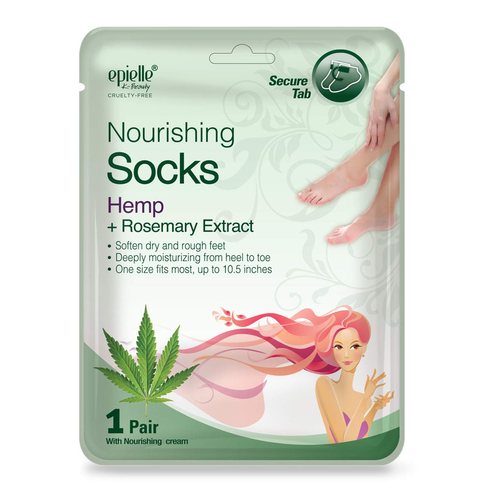 Epielle chaussettes hydratantes, usage maison après une journée.