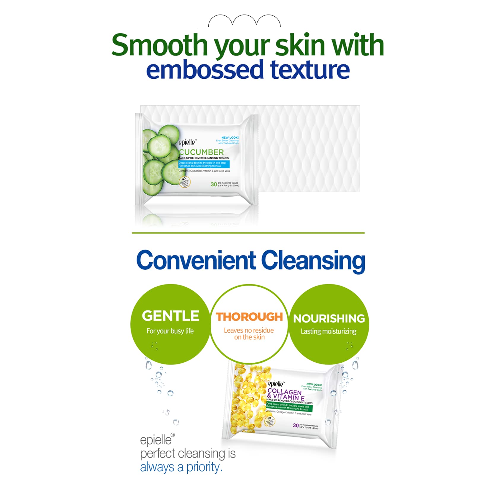 Epielle wipes bulk pack ideal for on the go cleansing during travel