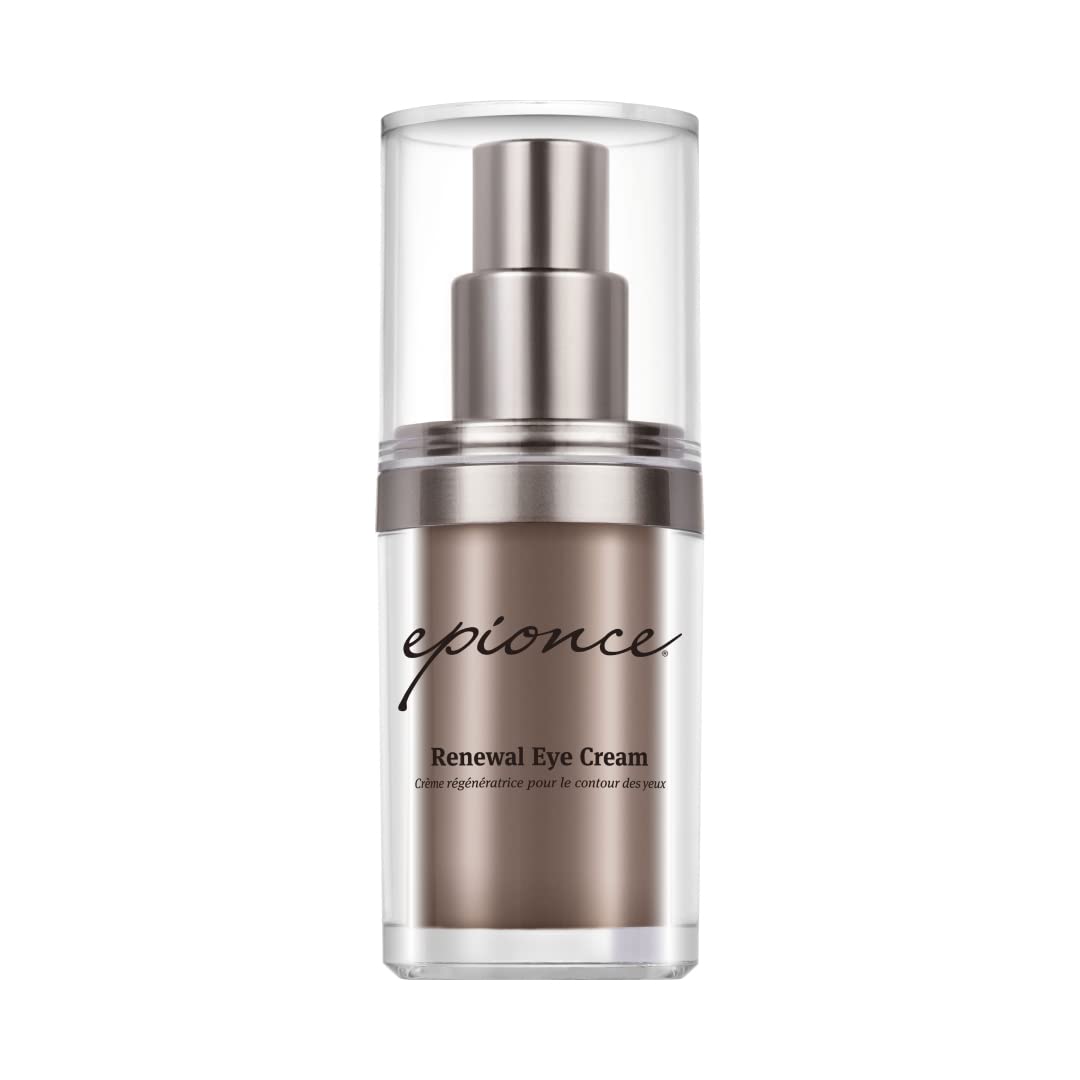 Epionce Renewal Eye Cream sur flacon, hydratation légère pour le contour des yeux.