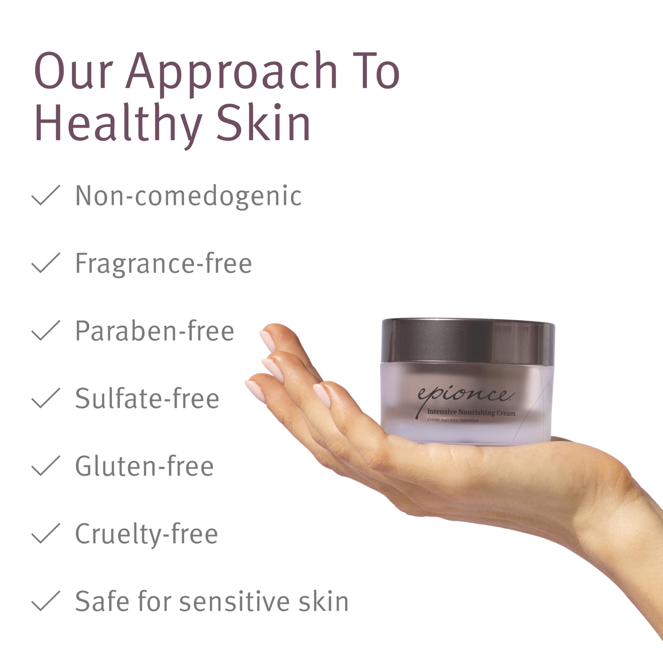 Epionce Intensive Nourishing Cream au squalène, soin nourrissant et léger.