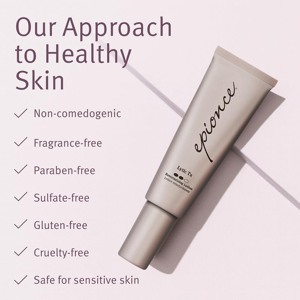 Epionce Lytic Tx : zone visage soulignant le soin des zones sensibles