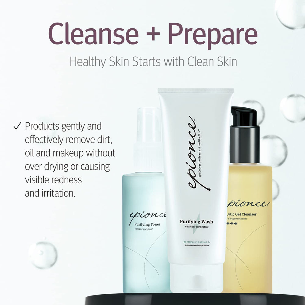 Démaquillage visage avec Epionce, démaquillage doux et efficace sans agresser la peau.