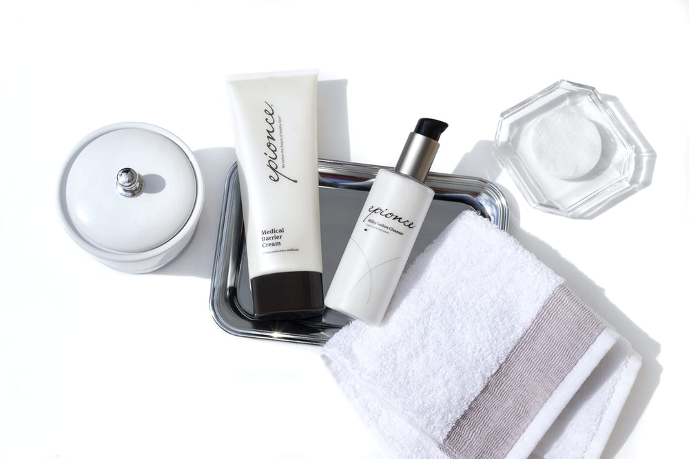 Peau apaisée après utilisation, Epionce nettoyant lacté apporte du confort.