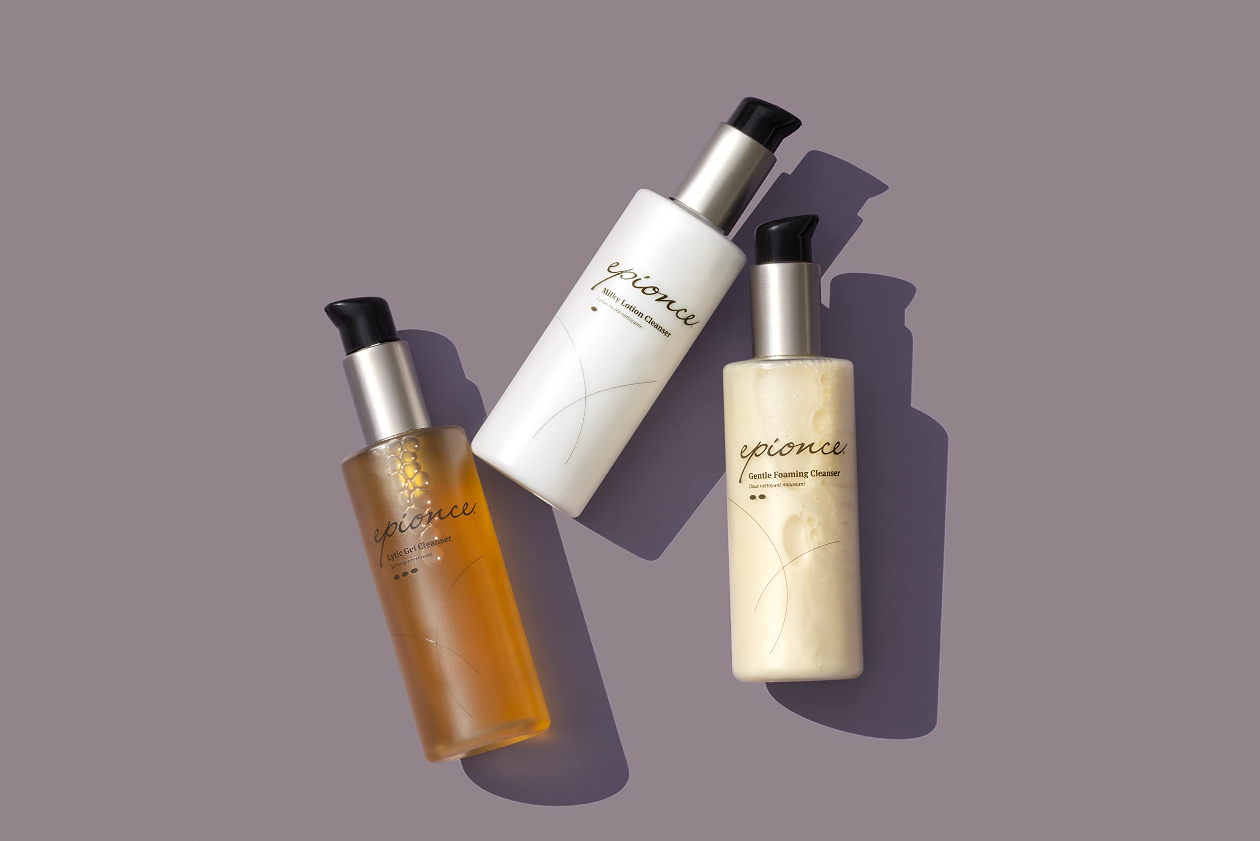 Routine soin Epionce, s'intègre facilement avec d'autres produits.
