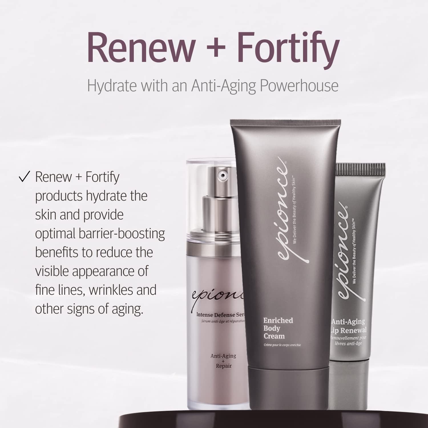 Compatibilité d'Epionce Renewal Facial Lotion avec sérum et autres soins