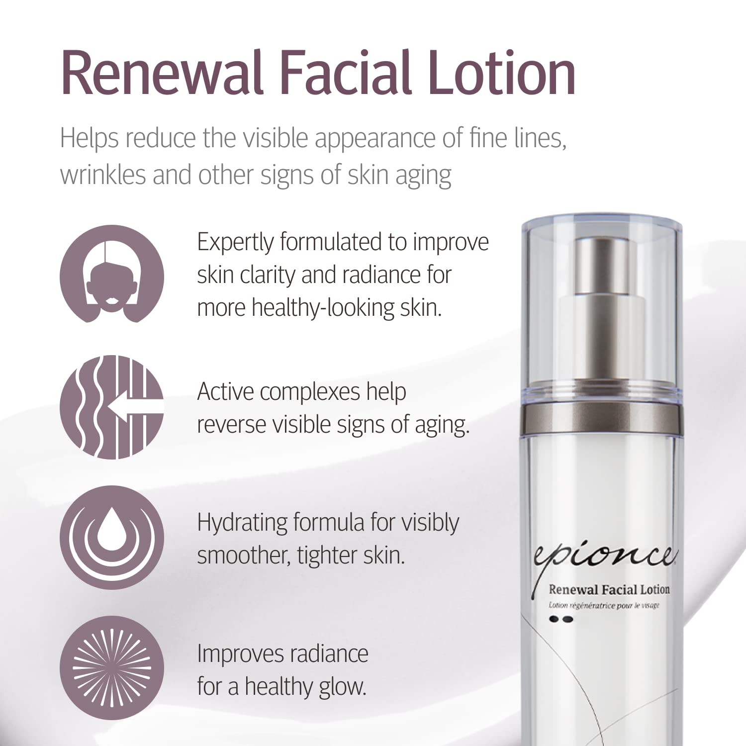 Texture légère d'Epionce Renewal Facial Lotion pour pénétration rapide